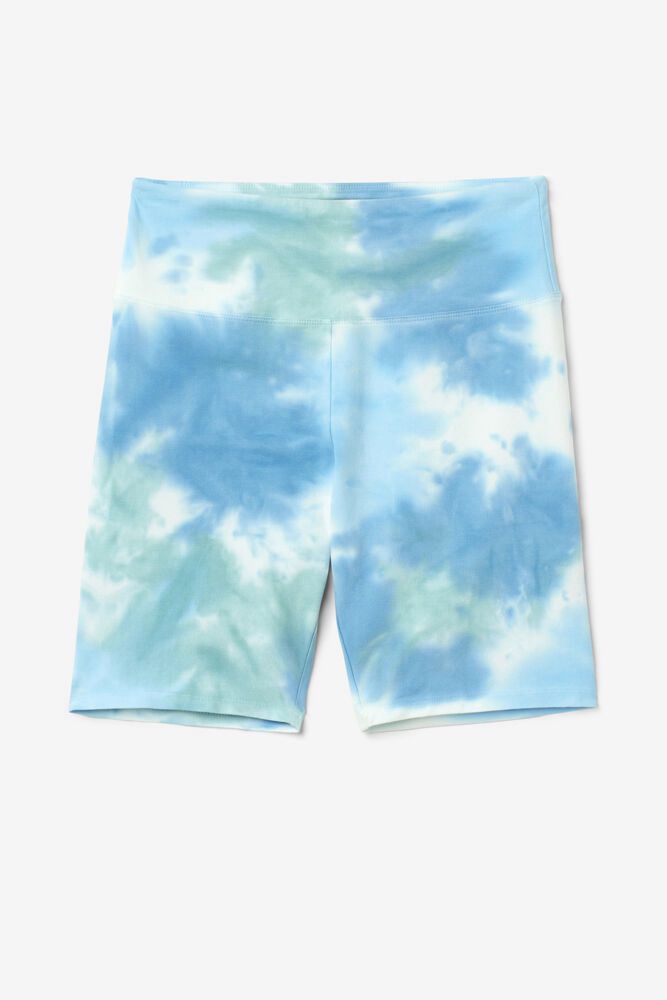 Fila Shorts Taima Tie Dye Bike Womens Blue - India DPI-796258